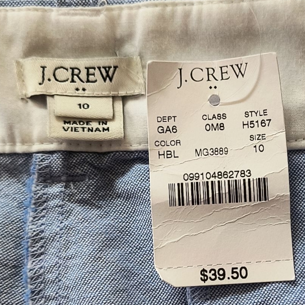 NWT J. Crew Blue 3 1/2" Shorts Size 10 - Picture 4 of 9